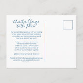 Nog een update om de blauwe bruiloft van het witte aankondigingskaart (Achterkant)