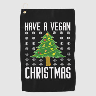 Nog een veganistische kerst golfhanddoek