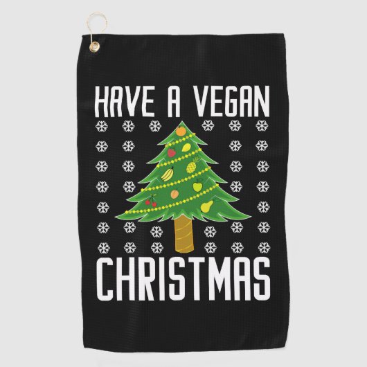Nog een veganistische kerst golfhanddoek (Voorkant)