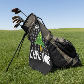 Nog een veganistische kerst golfhanddoek (Groen)
