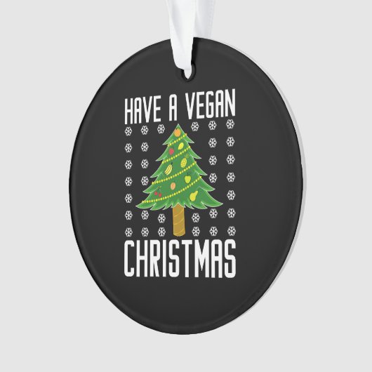 Nog een veganistische kerst ornament (voorkant)