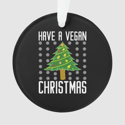 Nog een veganistische kerst ornament (voorkant)