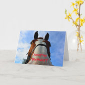 Nog een verjaardag? Funny Horse Verjaardag Kaart (Gele Bloem)