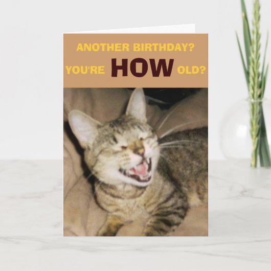 NOG EEN VERJAARDAG?, HOE OUD BEN JE? KAART (Voorkant)