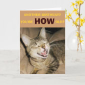 NOG EEN VERJAARDAG?, HOE OUD BEN JE? KAART (Gele Bloem)