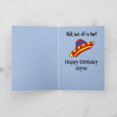 Nog een verjaardag! Kat in pet. Gelukkig Kaart (Binnen)