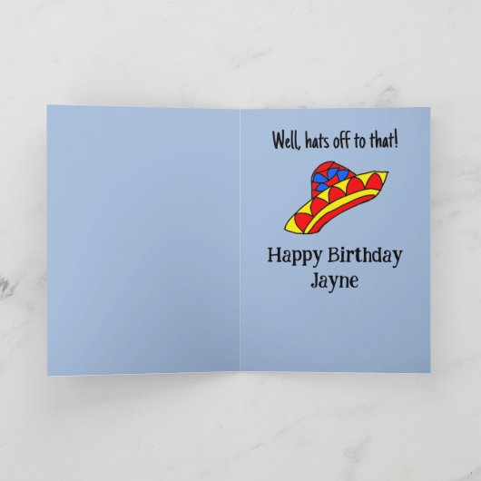 Nog een verjaardag! Kat in pet. Gelukkig Kaart (Binnen)