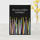 Nog een verjaardag, te veel kaarsen kaart (Gele Bloem)