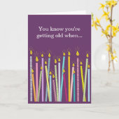 Nog een verjaardag, te veel kaarsen kaart (Gele Bloem)