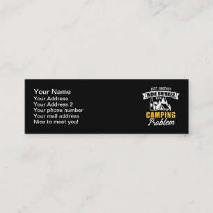 Nog een wijndrinker met een kampeerprobleem mini visitekaartje