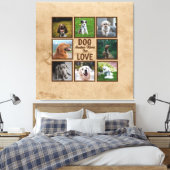 Nog een woord voor liefde | 8 Foto Collage Brown Canvas Afdruk (Insitu (Slaapkamer))