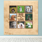 Nog een woord voor liefde | 8 Foto Collage Brown Canvas Afdruk (Insitu (Houten vloer))