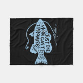 Nog één worp, dat beloof ik, geschenk voor visser fleece deken (Voorkant (Horizontaal))