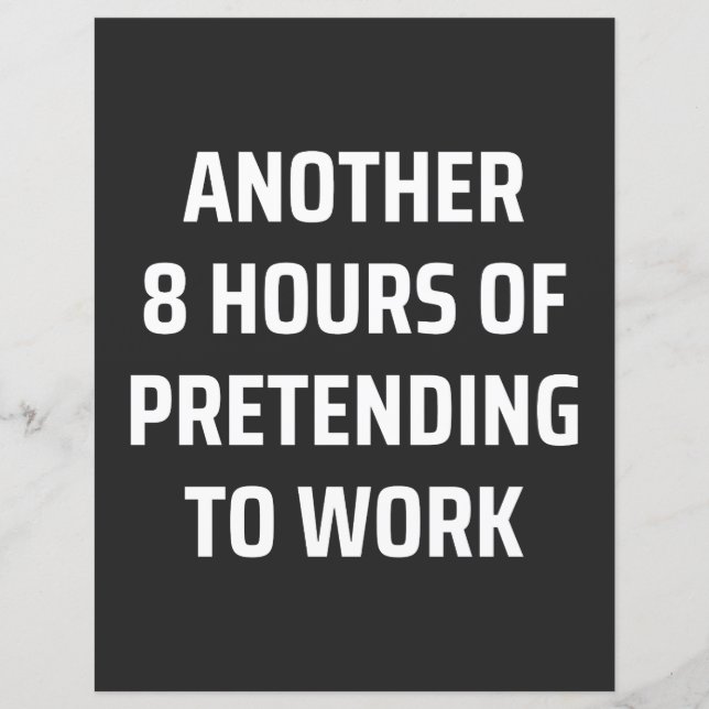 nog eens 8 uur om te doen alsof je werkt (Voorkant)