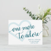 Nog eentje om te adoreren | Aqua Blauwgroen hartzw Aankondiging (Staand voorkant)