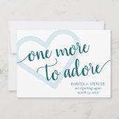 Nog eentje om te adoreren | Aqua Blauwgroen hartzw Aankondiging (Voorkant)