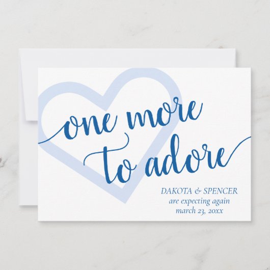 Nog eentje om te adoreren | Classic Blue Heart Zwa Aankondiging (Voorkant)