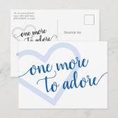 Nog eentje om te adoreren | Classic Blue Heart Zwa Aankondigingskaart (Voorkant / Achterkant)