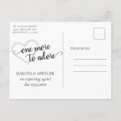 Nog eentje om te adoreren | Classic Blue Heart Zwa Aankondigingskaart (Achterkant)