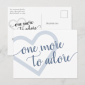 Nog eentje om te adoreren | Dusty Blue Heart Nieuw Aankondigingskaart (Voorkant / Achterkant)