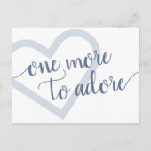 Nog eentje om te adoreren | Dusty Blue Heart Nieuw Aankondigingskaart (Voorkant)