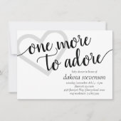 Nog eentje om te adoreren | Eenvoudig zwart Baby s Kaart (Voorkant)