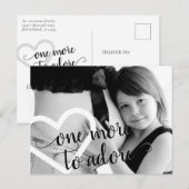 Nog eentje om te adoreren | Eenvoudige zwarte zwan Aankondigingskaart (Voorkant / Achterkant)