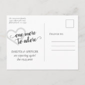 Nog eentje om te adoreren | Eenvoudige zwarte zwan Aankondigingskaart (Achterkant)