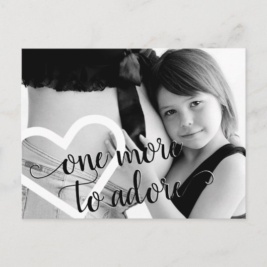 Nog eentje om te adoreren | Eenvoudige zwarte zwan Aankondigingskaart (Voorkant)