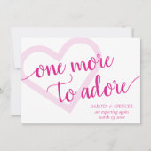 Nog eentje om te adoreren | Hot Pink Heart Zwanger Aankondiging (Voorkant)