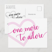 Nog eentje om te adoreren | Hot Pink Heart Zwanger Aankondigingskaart (Voorkant / Achterkant)