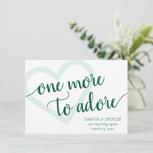 Nog eentje om te bewonderen | Hunter Green Heart N Aankondiging (Staand voorkant)