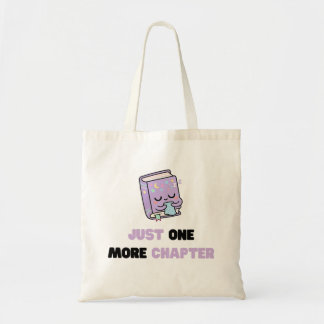 Nog Even Eén Hoofdstuk Grappig Slaperig Boek Vecto Tote Bag