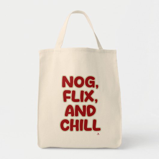 Nog Flix and Chill Funny Christmas Hang Out Tote Bag (Voorkant)