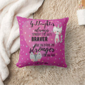 NOG GODDOCHTER Motiverende Spreuk Cute Kat Roze Kussen (Deken)