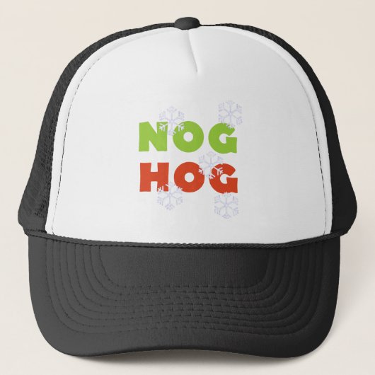Nog Hog Holiday Tshirts en Gifts Trucker Pet (Voorkant)
