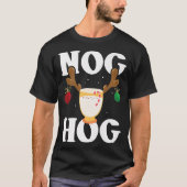 Nog Hog National Eggnog Day Egg Nog kerst ho T-shirt (Voorkant)