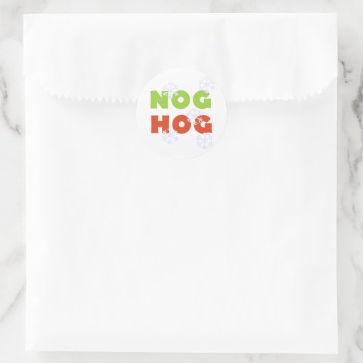 Nog Hog Ronde Sticker (Tas)