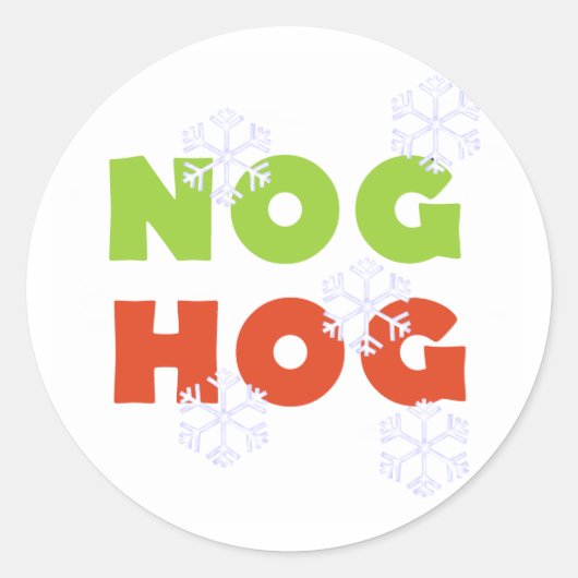 Nog Hog Ronde Sticker (Voorkant)