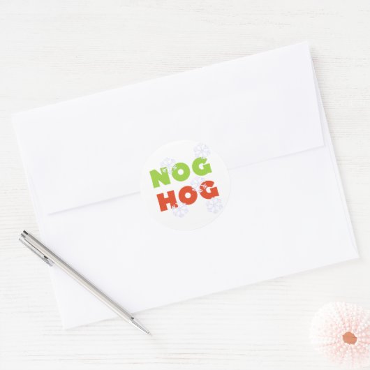 Nog Hog Ronde Sticker (Envelop)