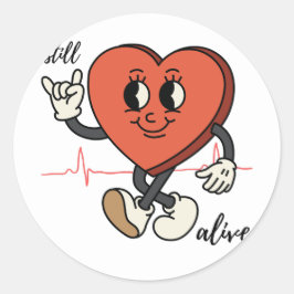 nog in leven ronde sticker