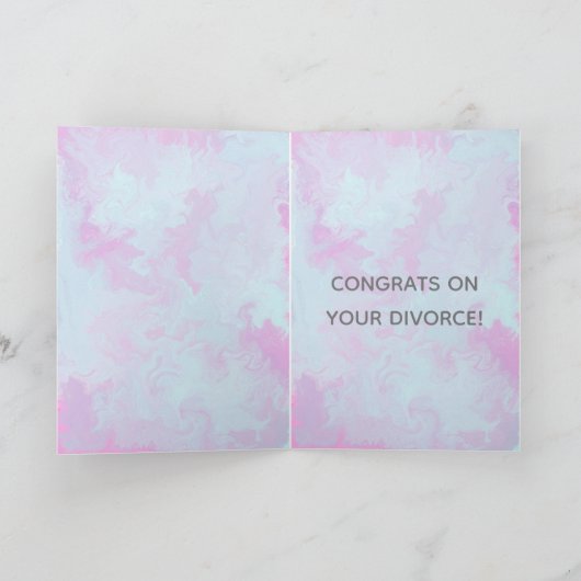 Nog lang en gelukkig, echtscheidingskaart. kaart (Binnen)