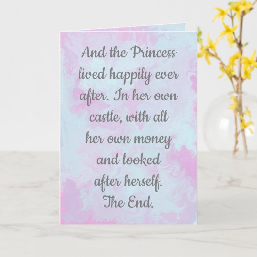 Nog lang en gelukkig, echtscheidingskaart. kaart (Gele Bloem)