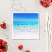 Nog lang en gelukkig na Blue Paradise Beach bruilo Servet (Insitu)