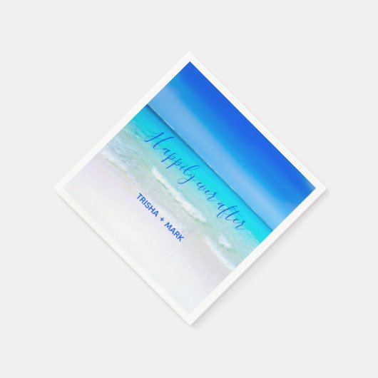 Nog lang en gelukkig na Blue Paradise Beach bruilo Servet (Hoek)