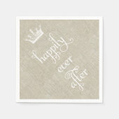 Nog lang en gelukkig na Crown Linen servetten (Voorkant)