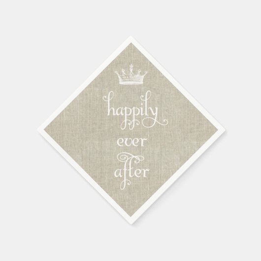 Nog lang en gelukkig na Crown Linen servetten (Hoek)