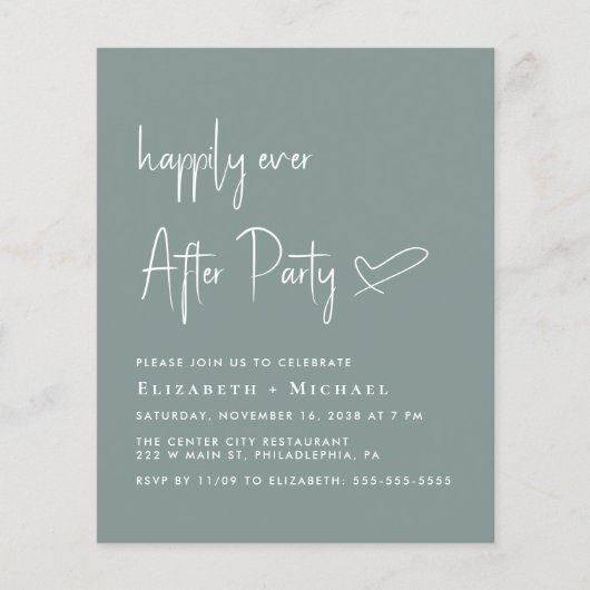 Nog lang en gelukkig na de bruiloft na de uitnodig (Voorkant)