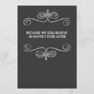 Nog lang en gelukkig na de  bruiloft op schoolbord kaart