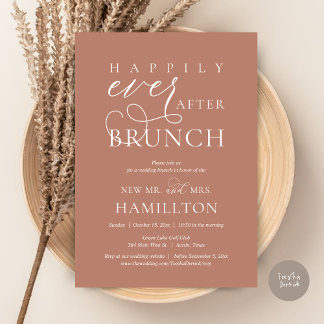 Nog lang en gelukkig na de bruiloft van Brunch Pos Kaart